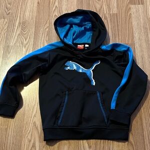 Puma Kids Hoodie in Black and Blue